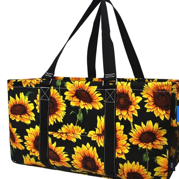 NWT 🌻Sunflowers Large NGIL Canvas UtilityTote Bag beach, pool shipping s - Picture 4 of 6